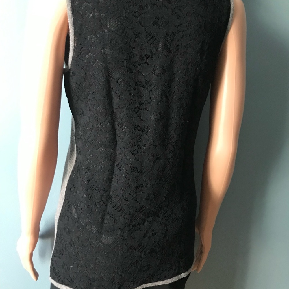 Ann Taylor Black Label Light Weight Two Tone Sweater All Season Vest NWOT